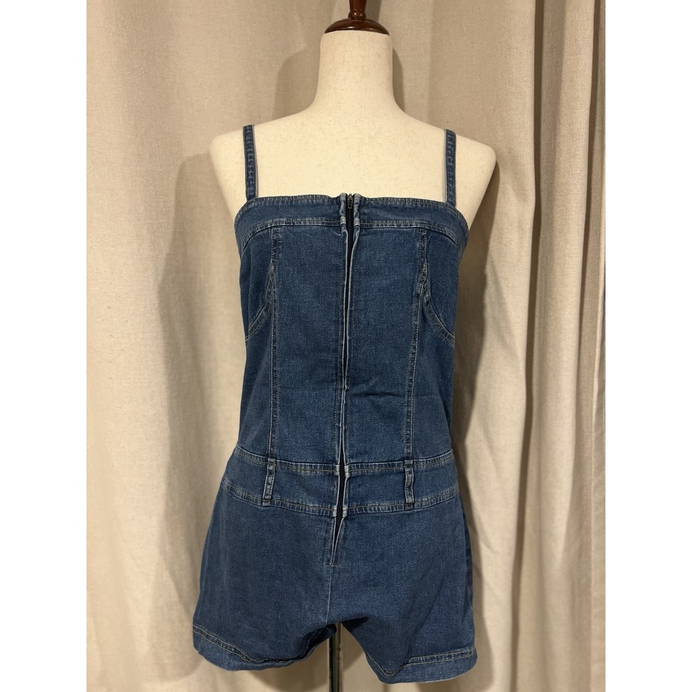 Rag Women's Romper‎ Denim Blue Size Large